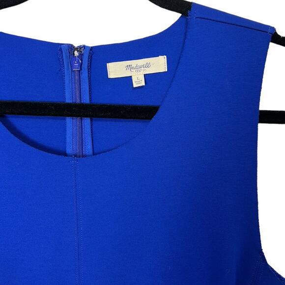 Madewell Silhouette Scuba Dress Royal Blue Women’s Size Large - Picture 3 of 8